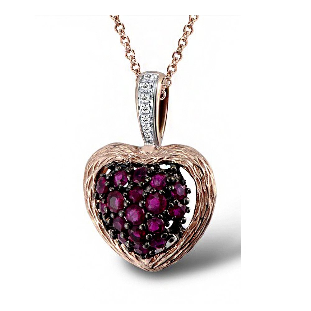 

Кулон из красного золота с бриллиантами и рубинами 1550846