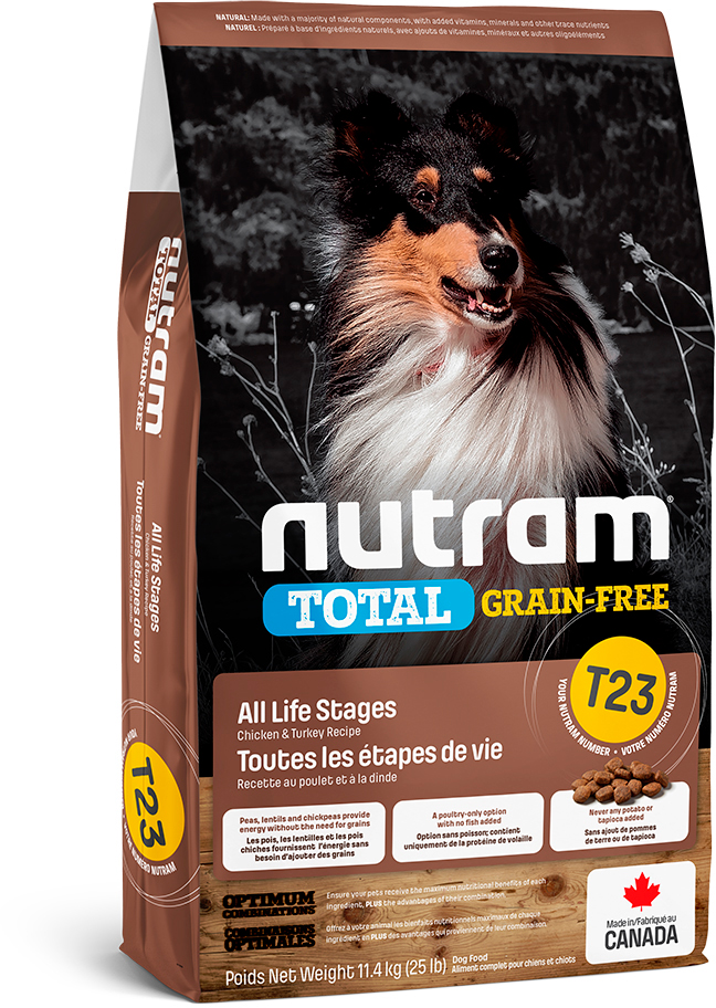 Сухий корм Nutram T23 Total Grain-Free Turkey Chicken Duck Dog 11.4 кг ...