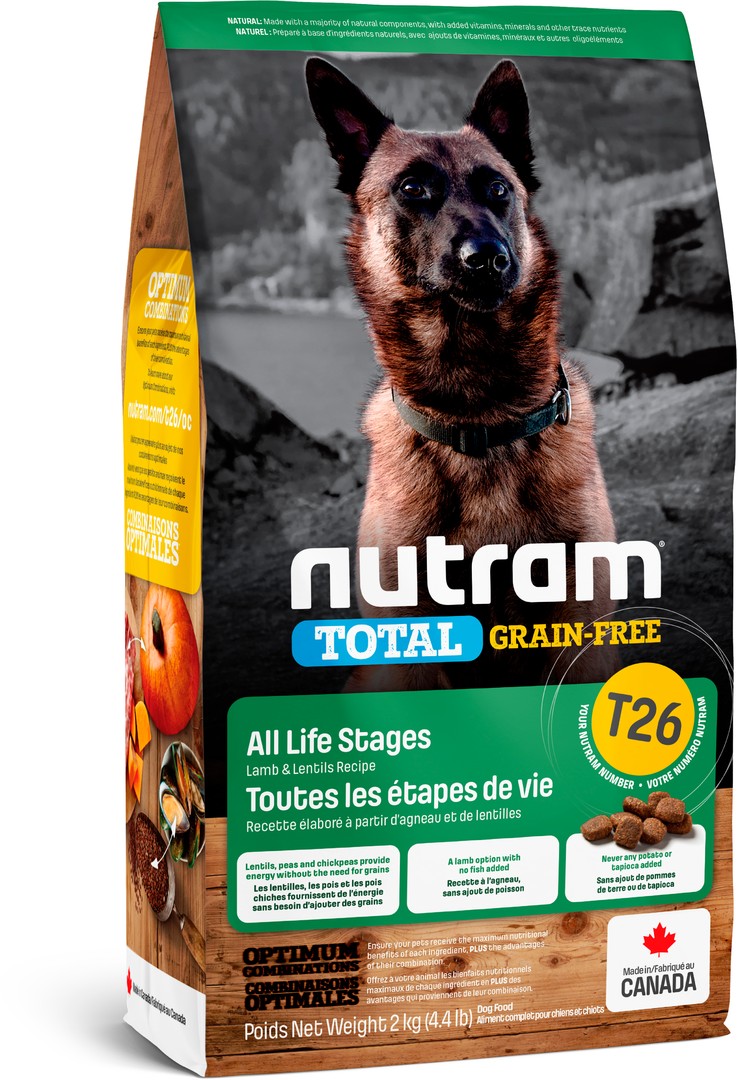 

Сухой корм Nutram T26 Total Grain-Free Lamb Lentils Dog 2 кг