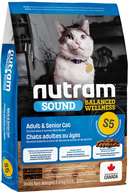 

Сухой корм Nutram S5 Sound Balanced Wellness Cat 5.4 кг