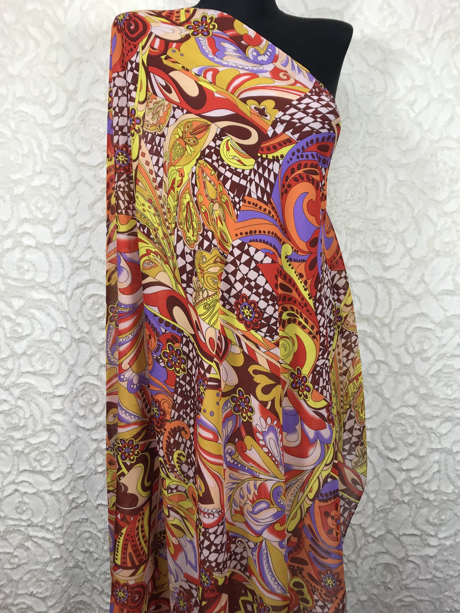 

Парео ASHMA 105*150 см пляжное цветное на купальник с абстрактным рисунком