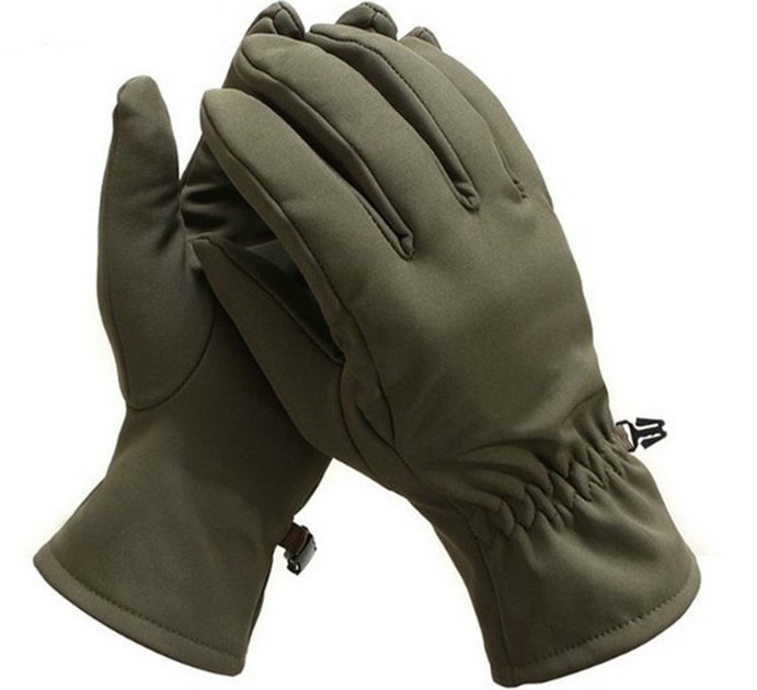 

Зимние легкие универсальные перчатки Soft Shel Thinsulate с накладками Touch Screen Olive (Soft-olive-L)
