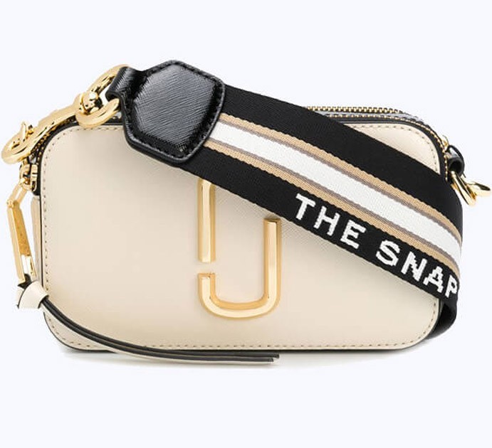 

Кожаная женская сумка - клатч через плечо Marc Jacobs Snapshot Camera Bag New Cloud White молочная