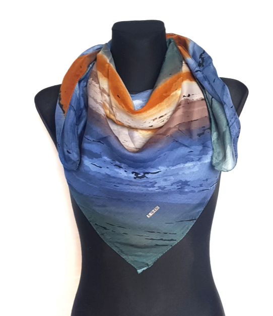 

Легкий платок Eripek Кейси 95*95 см голубой/бирюзовый