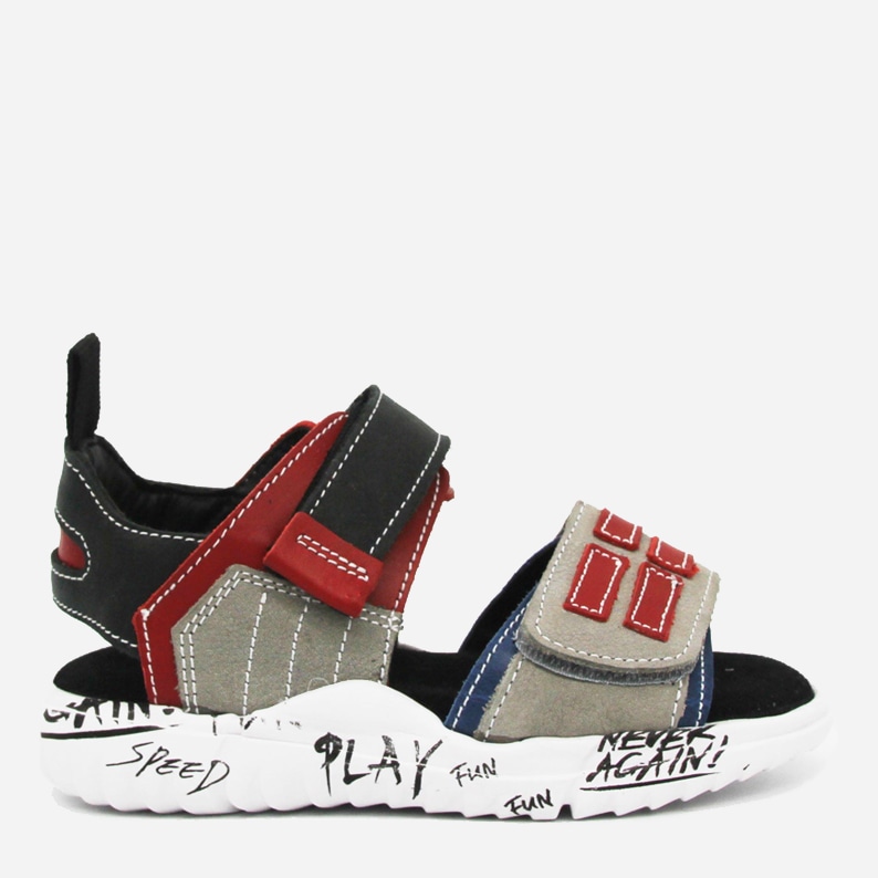 

Сандалии VUVU KIDS Dark red/light grey/black and blue line 3724 31 (13) 12.5 Красный/Белый/Черный/Синий