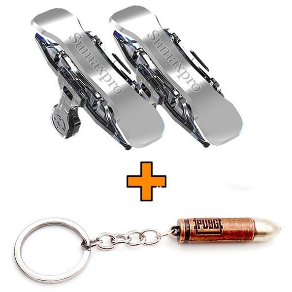 

Игровые контроллеры Marpiel X8 (геймпад триггеры курки для смартфона для PUBG) + патрон 9 mm