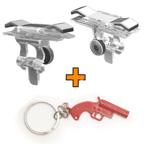 

Игровые контроллеры Marpiel E9 Silver (геймпад триггеры курки для смартфона для PUBG) + Flare Gun