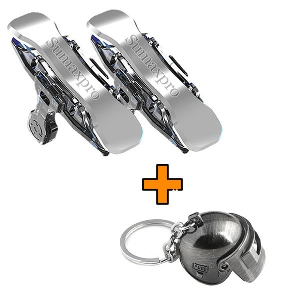 

Игровые контроллеры Marpiel X8 (геймпад триггеры курки для смартфона для PUBG) + шлем 3 уровня