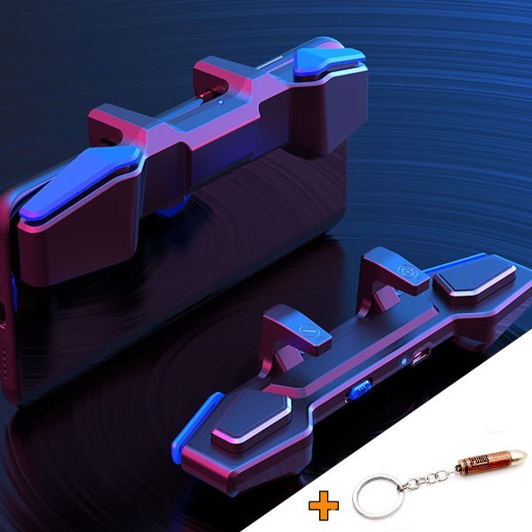

Игровые контроллеры с макросами стрельбы Marpiel AK01 (геймпад триггеры курки для смартфона для PUBG) + патрон 9 mm