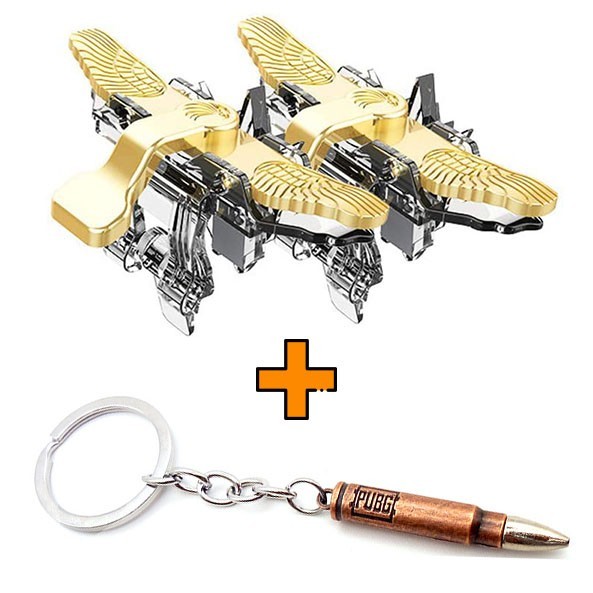 

Игровые контроллеры Marpiel Fallen Angel (геймпад триггеры курки для смартфона для PUBG) золотые + патрон 7.62 mm