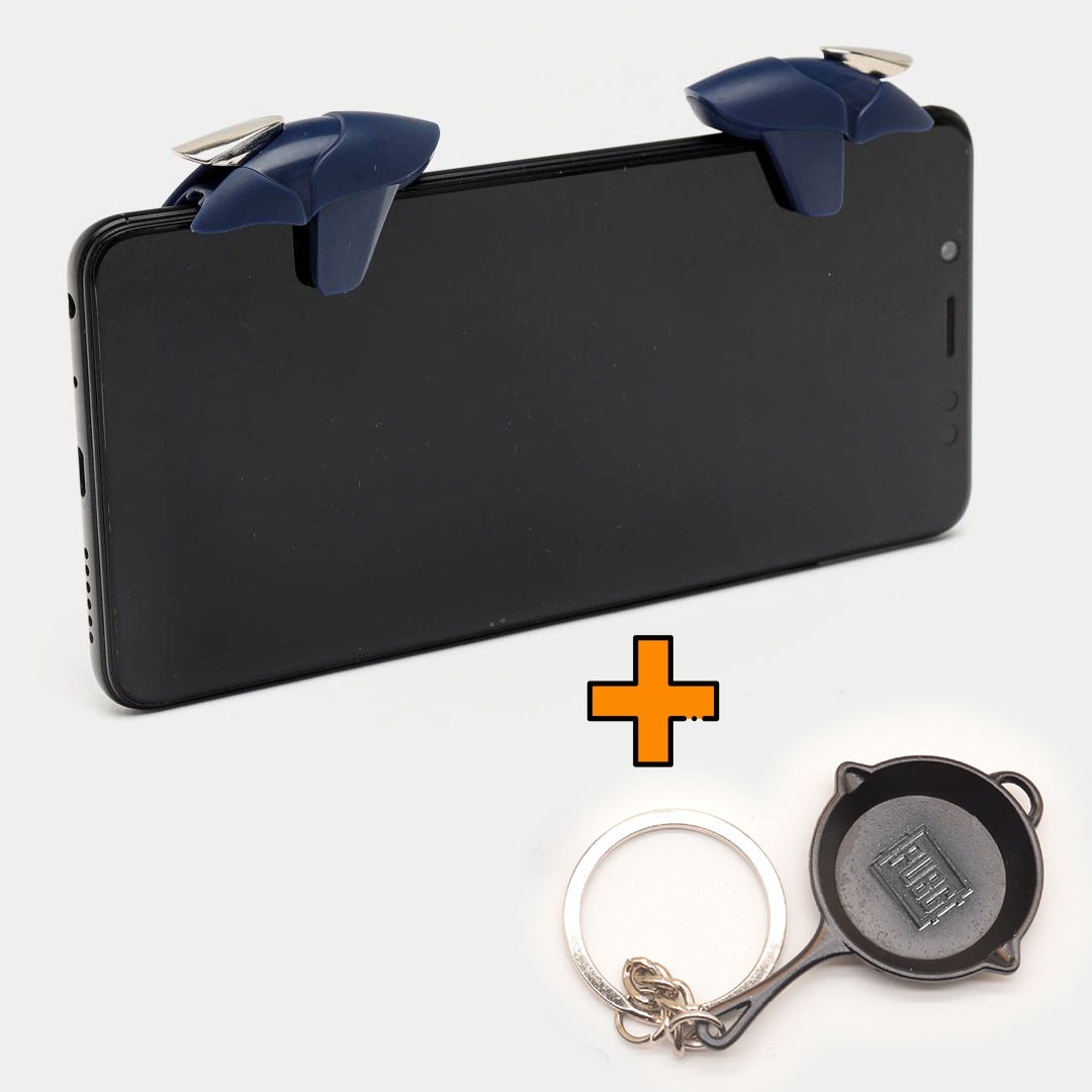 

Игровые контроллеры Marpiel Blue Shark (геймпад триггеры курки для смартфона для PUBG) + сковородка