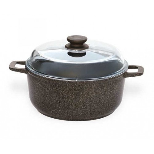 

Кастрюля Granite Brown с крышкой индукция 3л Биол