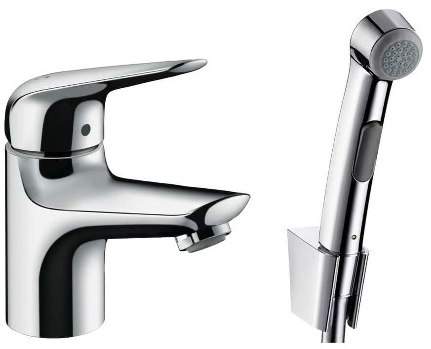 

Cмеситель для раковины с гигиеническим душем HANSGROHE Novus 71144000 Хром