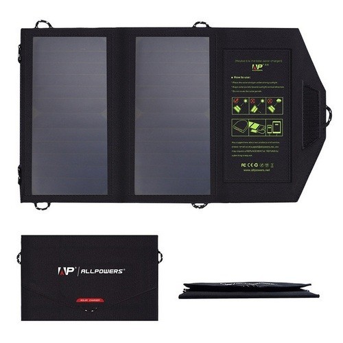 

Зарядка на сонячних батареях ALLPOWERS AP-SP-013 BLA 5V14W з 1 USB портом