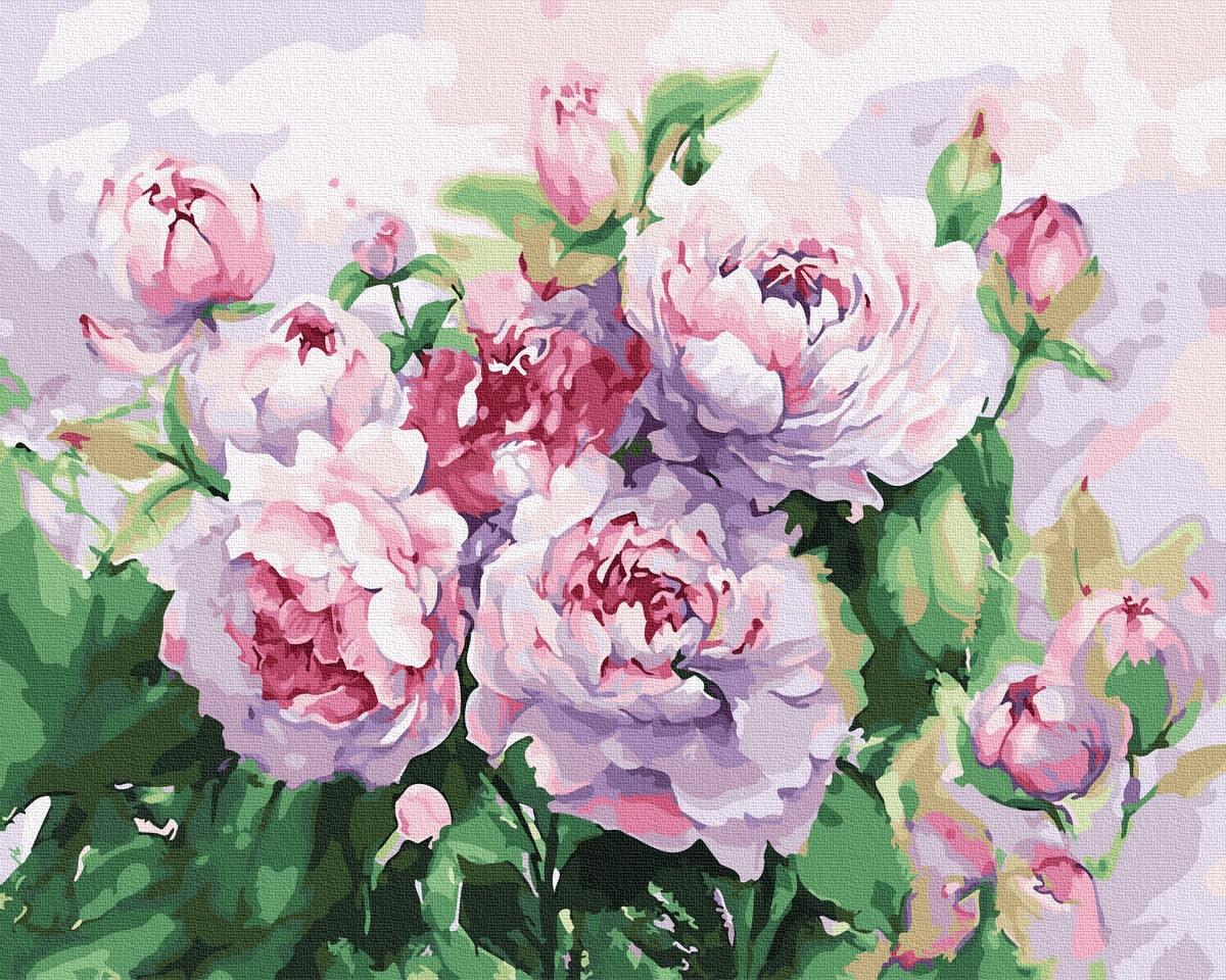 

Картина по номерам "Пионы акварелью" BrushMe холст на подрамнике 40x50см GX34228