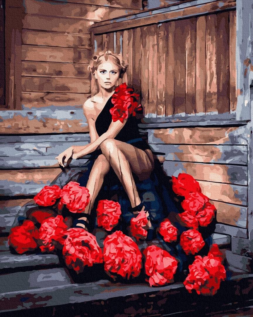 

Картина по номерам "Кармен в розах" BrushMe холст на подрамнике 40x50см GX34652