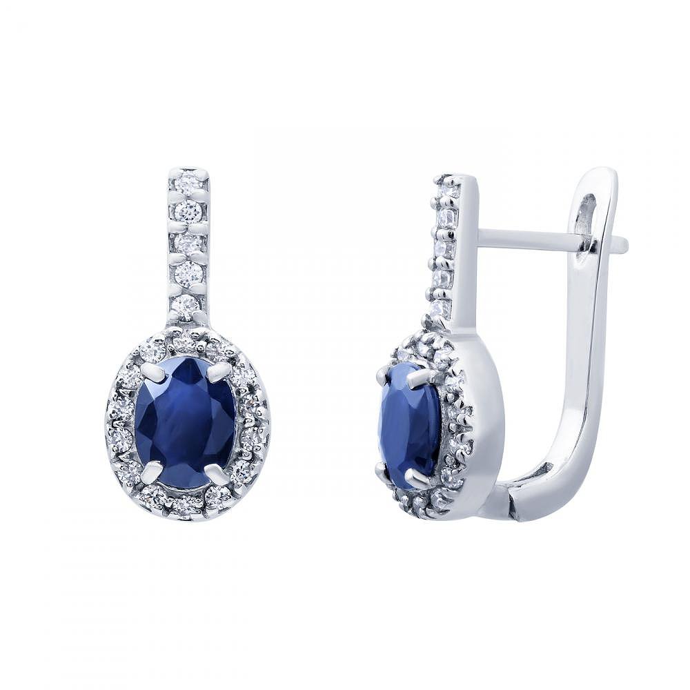 

Серьги из серебра с сапфирами 144867