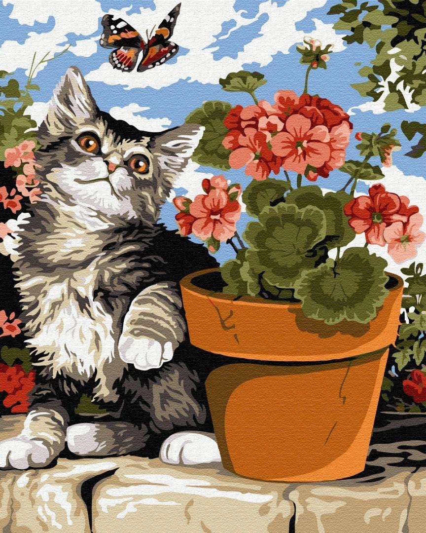 

Картина по номерам "Ленивый котенок" BrushMe холст на подрамнике 40x50см GX33227