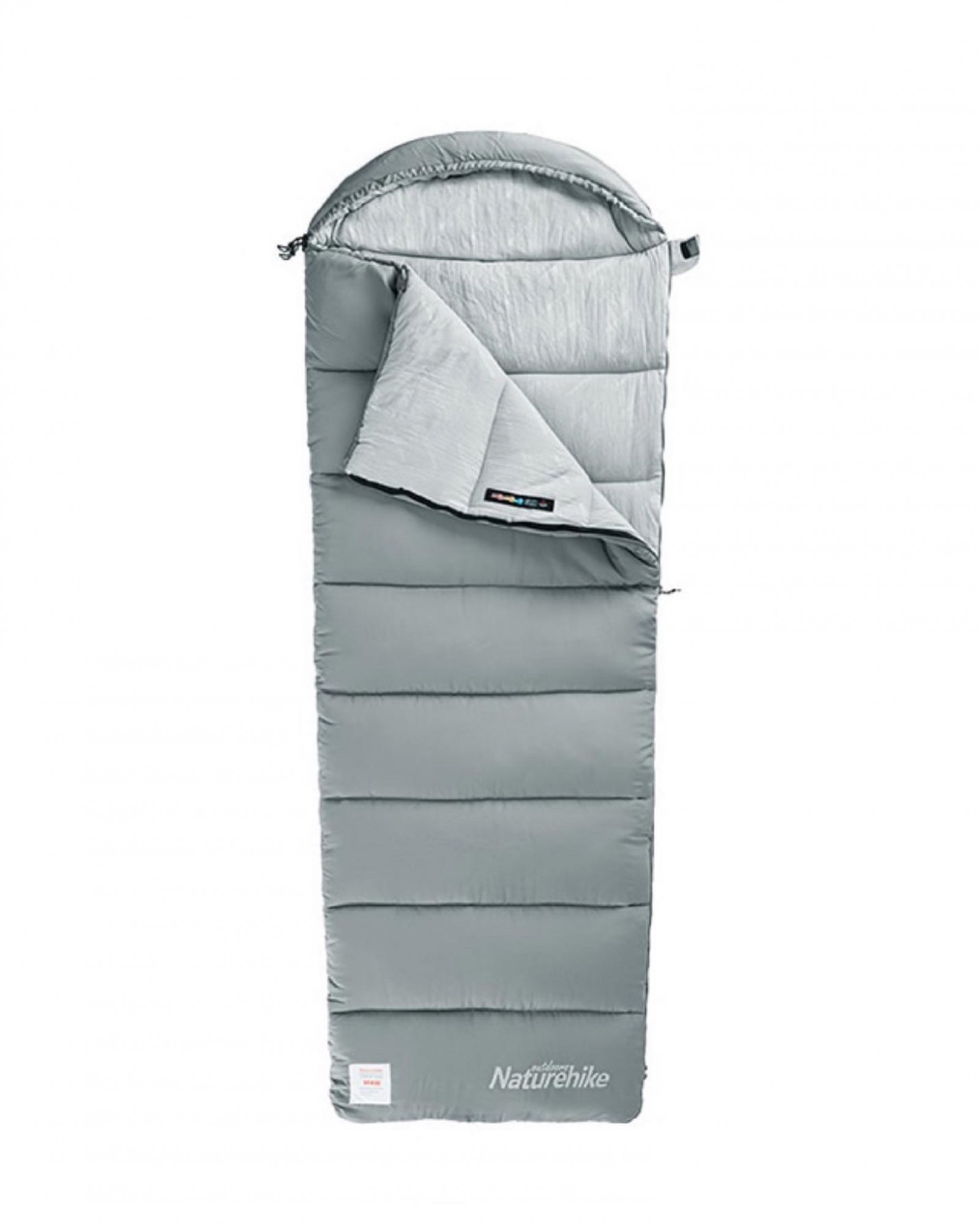 

Спальный мешок с капюшоном Naturehike M180 Одноместный (серый)