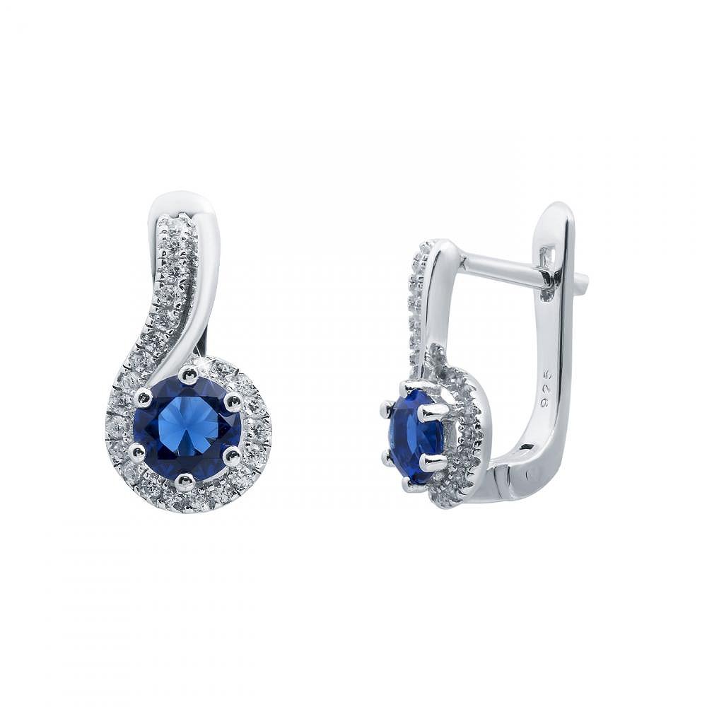 

Серьги из серебра с куб. циркониями 143787
