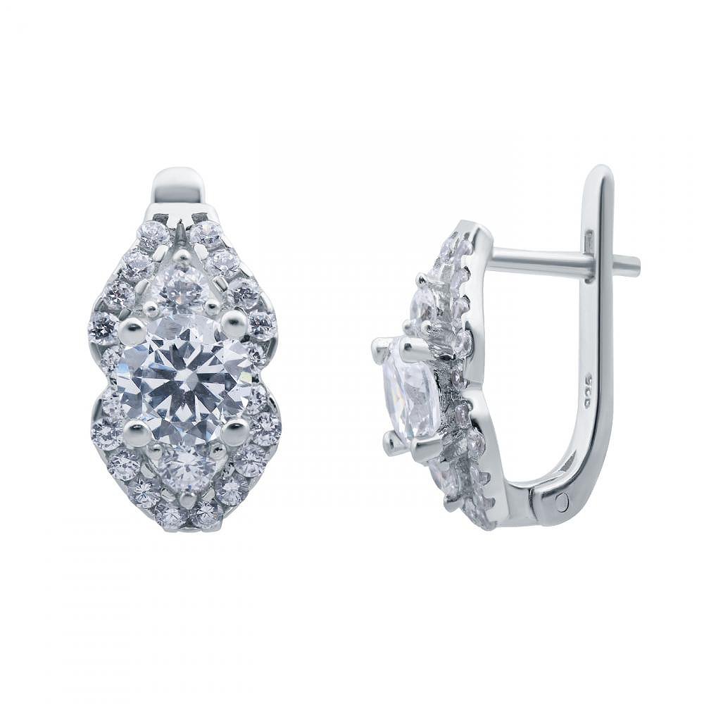 

Серьги из серебра с куб. циркониями 145015