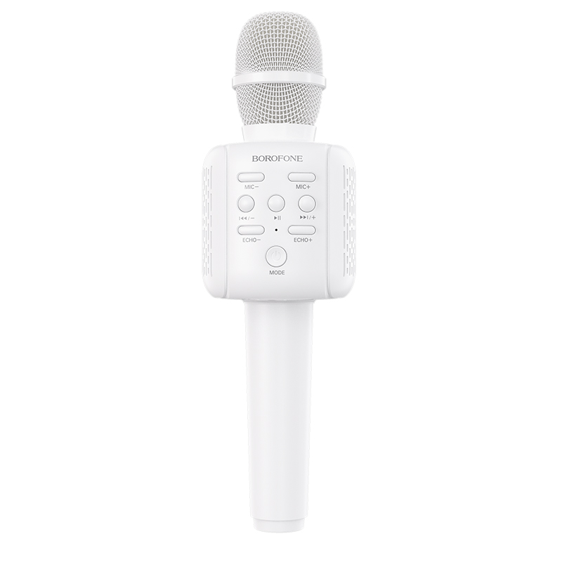 

Беспроводной Караоке Микрофон Колонка BOROFONE Rhyme karaoke microphone BF1 |BT5.0, DSP, 3-6h, TF, USB| white