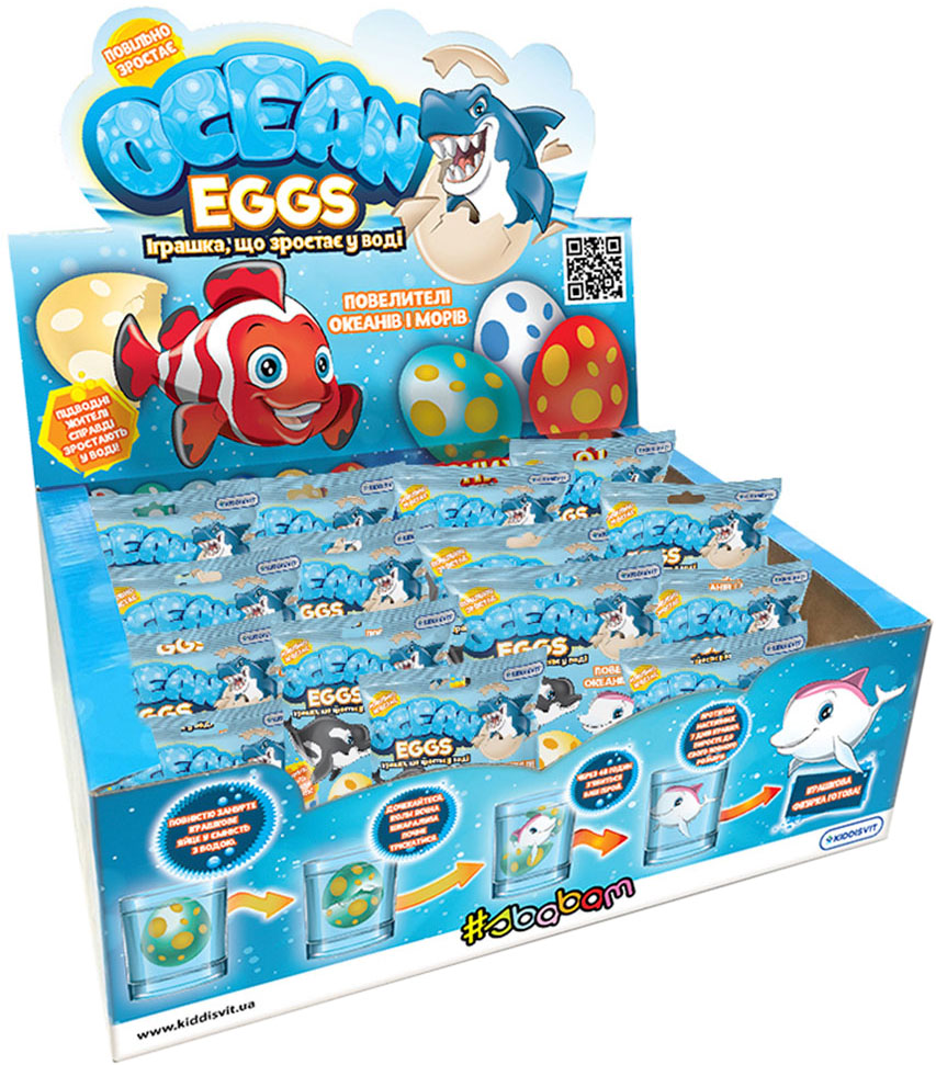 

Растущая игрушка в яйце #sbabam Ocean Eggs Повелители океанов и морей 12 шт в дисплее (T001-2019-CDU)