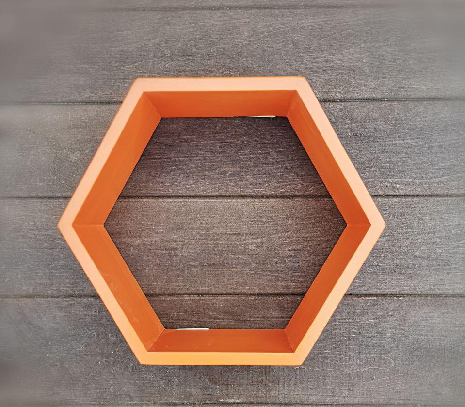 

Настенная полка Woodworkers Сота Оранжевая