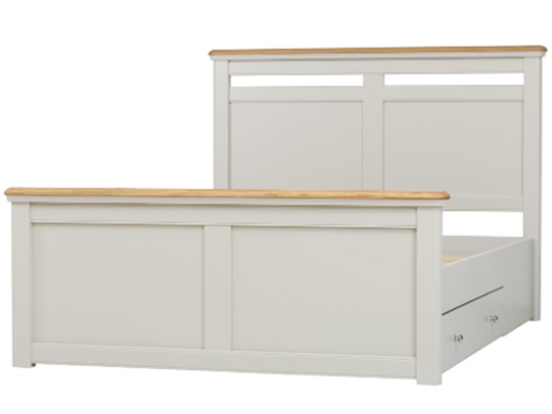 

Полуторная кровать TCH furniture CRO806 Cromwell с ящиками 140х200 см Ice white/oil (СRO 806LIET)