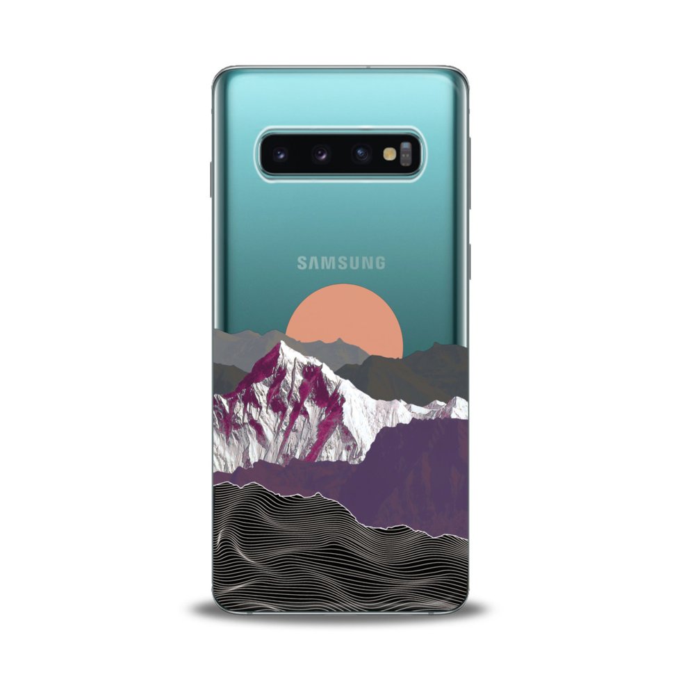 Чехол силиконовый для Samsung (Рассвет в горах) Galaxy S7 Edge самсунг ...