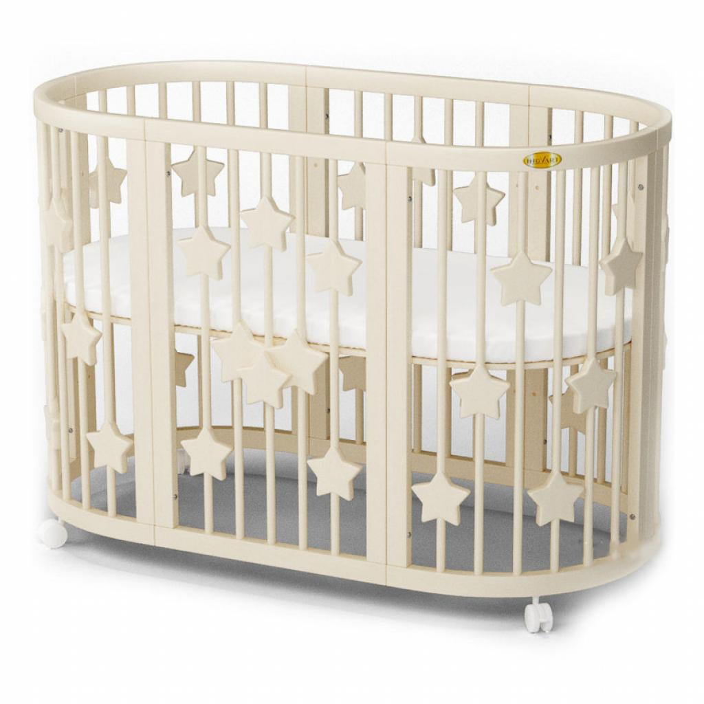 

Кроватка Ingvart SMART BED ROUND со звездочками молочный (1359001)