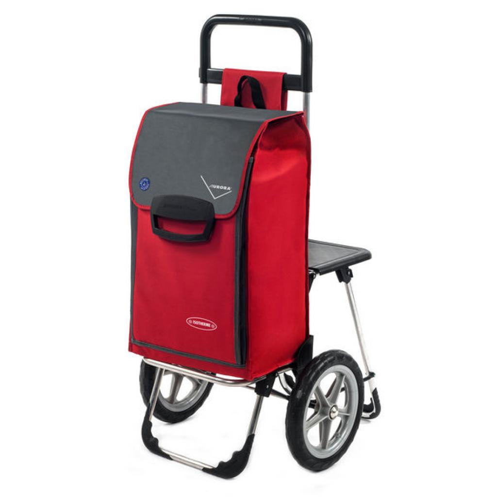 

Сумка-тележка Aurora Relax 65 л Red/Grey
