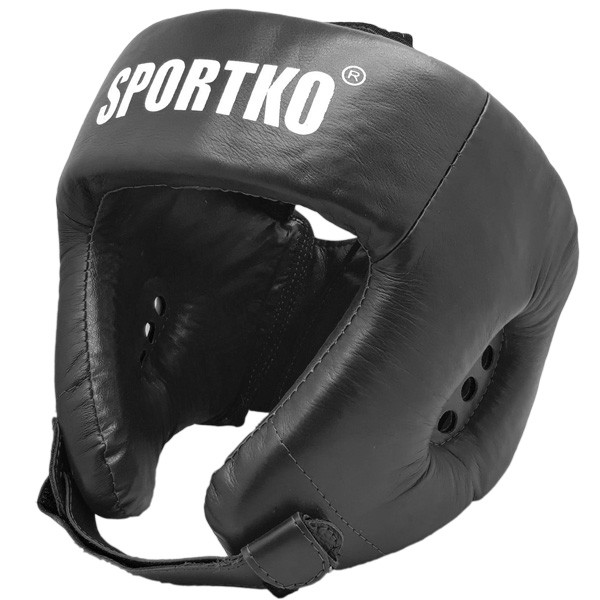 

Шлем боксёрский SPORTKO кожаный красный