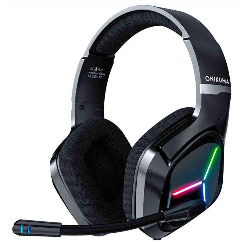 

Игровые наушники ONIKUMA Gaming with RGB LED X9 с микрофоном и LED RGB подсветкой проводные Black (OX9)
