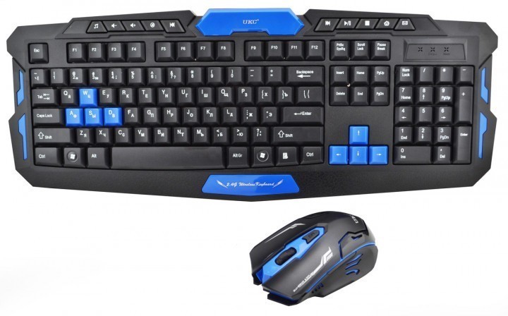 

Беспроводная игровая клавиатура и мышь "UKC HK-8100 Plus" Plug-and-Play