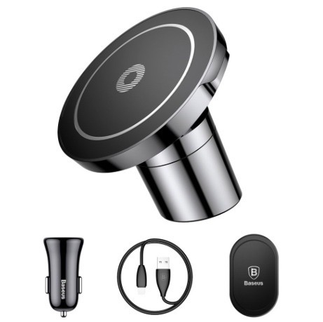 

Автодержатель-зарядка Baseus Big Ears Car Mount Wireless Charger 3in1 (WXER-01) Black