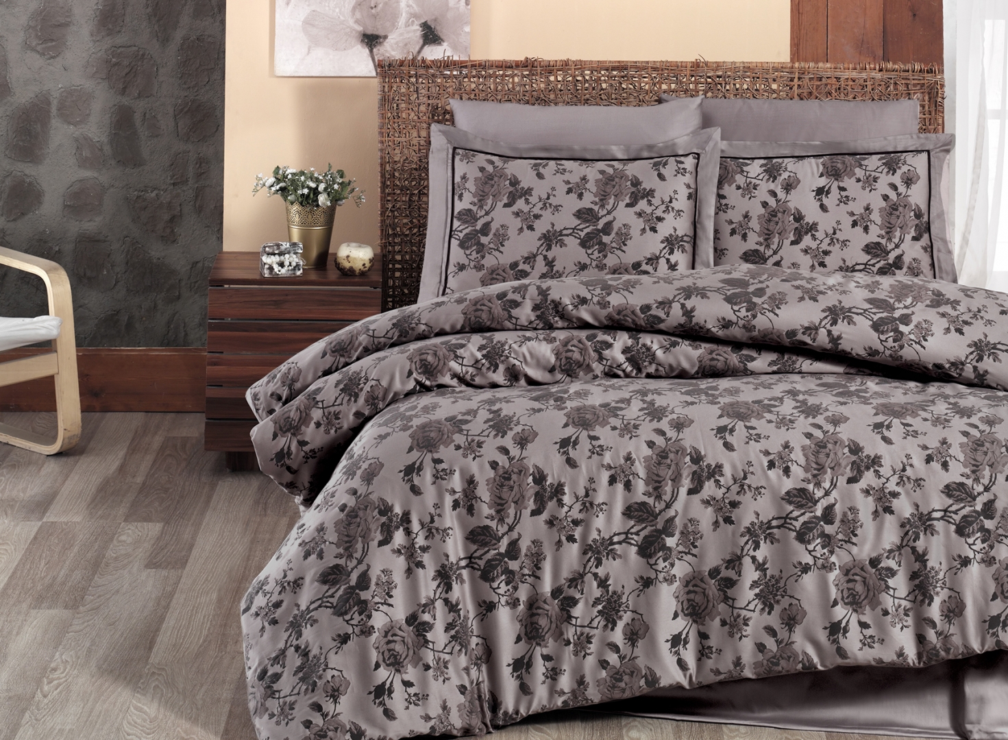 

Постільна білизна Deluxe Satin 200 х 220 см Agora Vizon First Choice k-1938-27