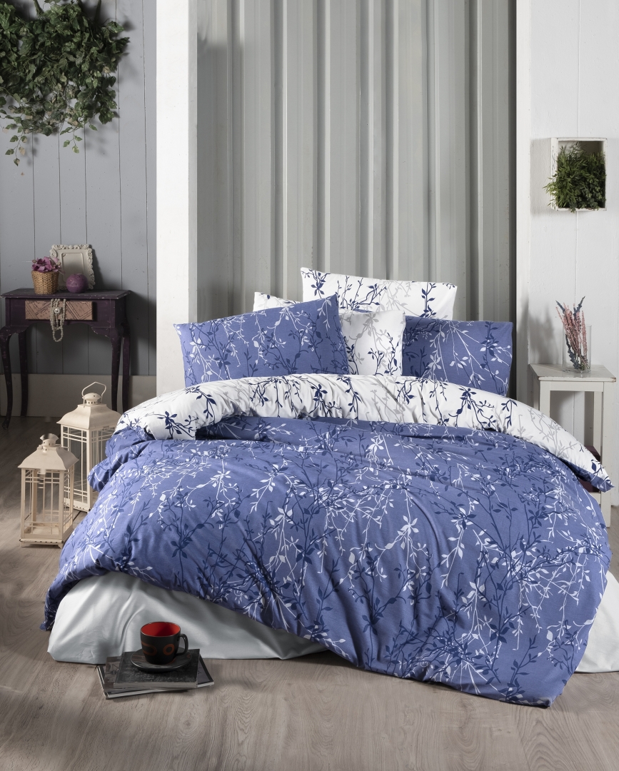 

Постільна білизна Ranforce 200 х 220 см Zena Nаvy Blue First Choice k-31128