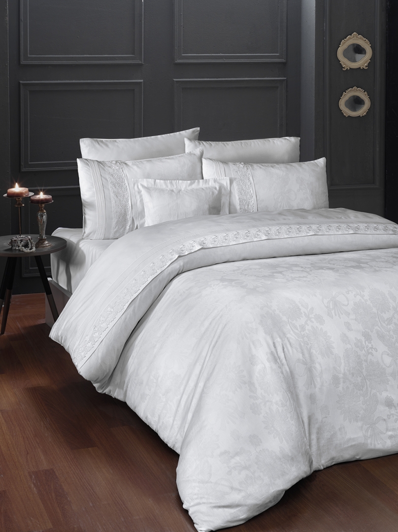 

Постельное белье V.I.P Satin Moonlight 200 х 220 см Buhara Beyaz First Choice k-1937-23