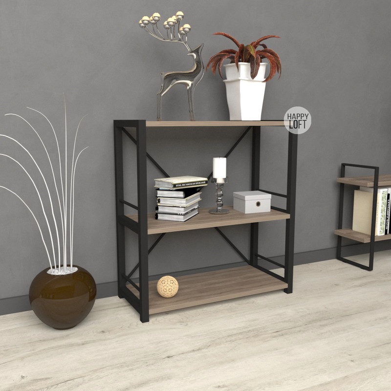 

Стеллаж LoftMLT E101 75x60x28 ЛДСП Дуб Сонома Трюфель 16мм