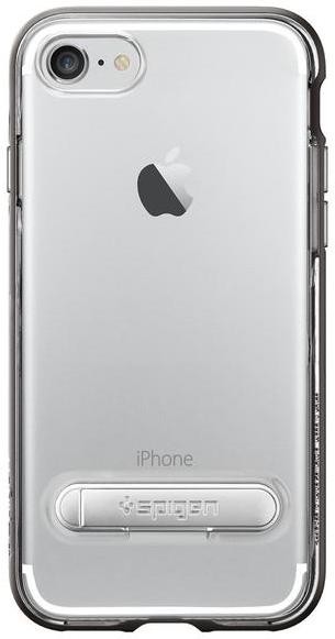 

Противоударный защитный чехол бампер с подставкой Spigen Crystal Hybrid Case для iPhone 8 / 7 / SE 2020 Gunmetal (SGP-042CS20459)