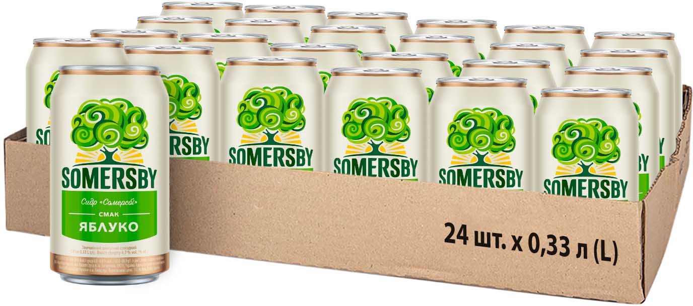 Акція на Упаковка сидра Somersby Яблочный сладкий 4.7% 0.33 л x 24 шт (4820000458832_4820000458832) від Rozetka UA
