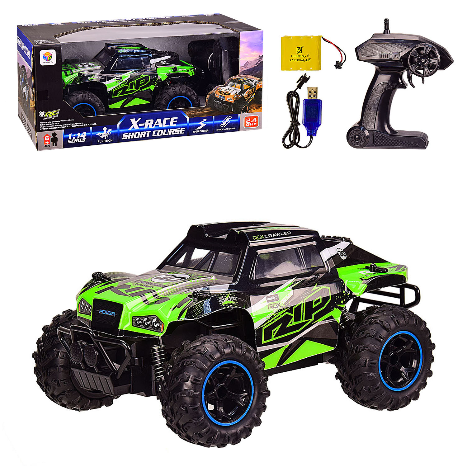 

Машинка джип "Проходимец" Ming Qi Da на радио управлении зеленый M-804-9A-G