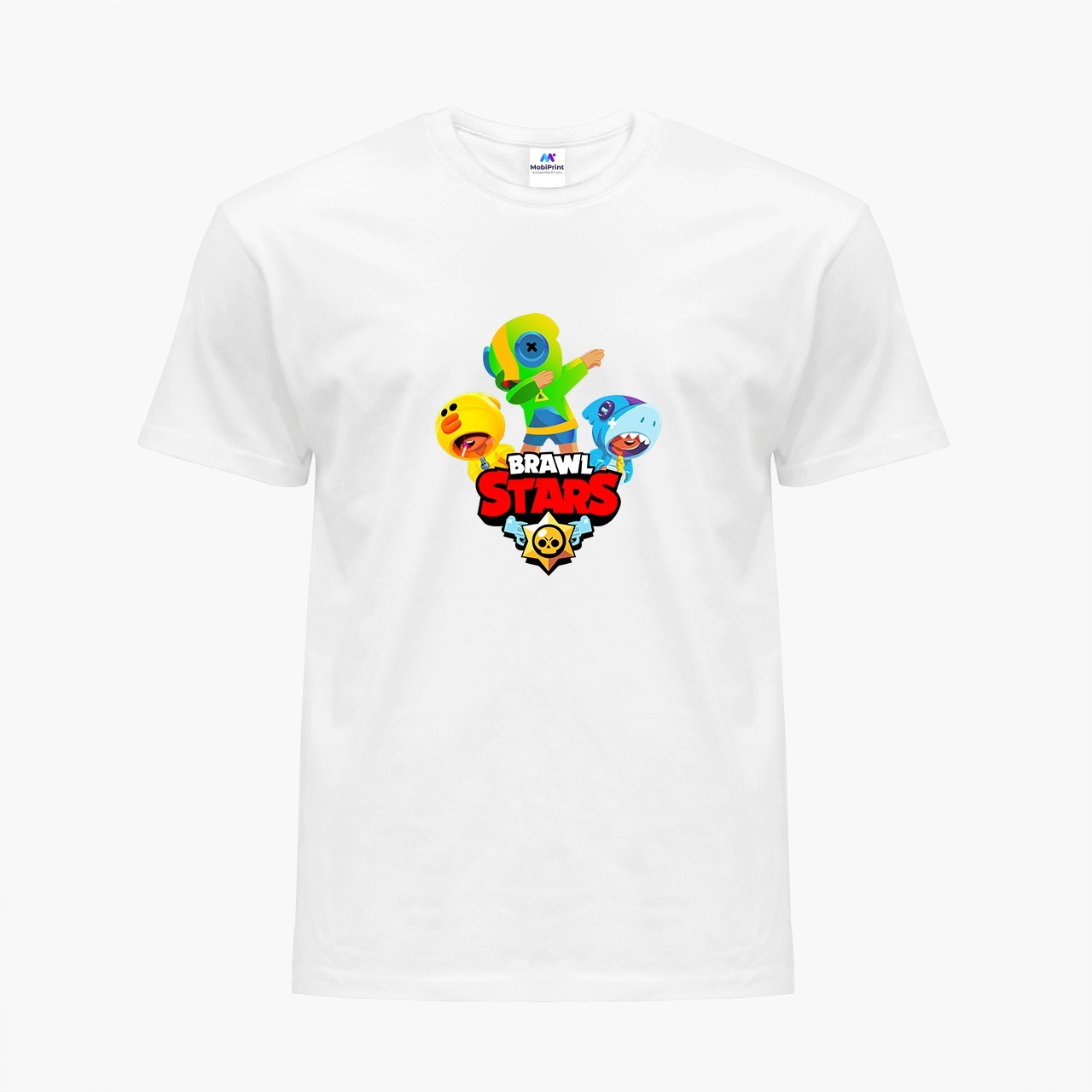 

Детская футболка Бравл Старс (Brawl Stars) (9224-1703) 134-140 см Хлопок Белый