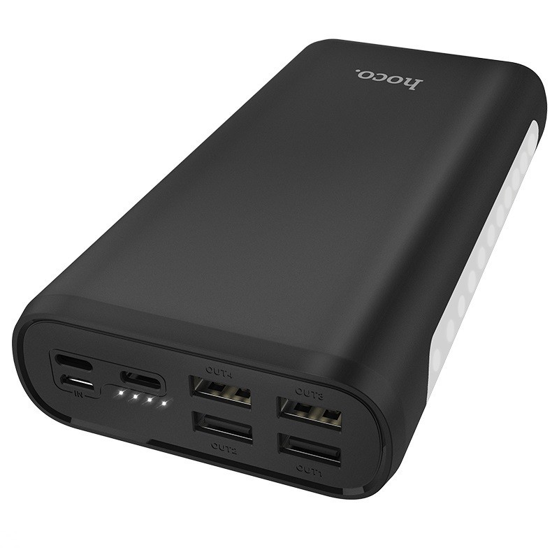 

Павербанк Hoco 7в1 30000 мАч Lightning/Type-C/4хUSB/Micro USB black