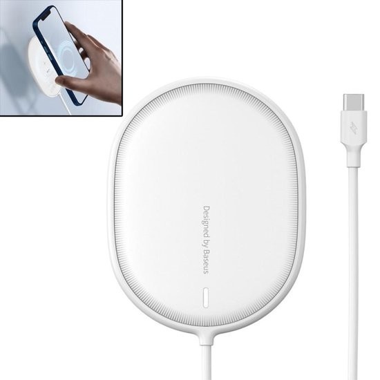 

Беспроводная зарядка Baseus Magnetic Wireless Charger для iPhone 12/ 12 Pro/ 12 Pro Max white