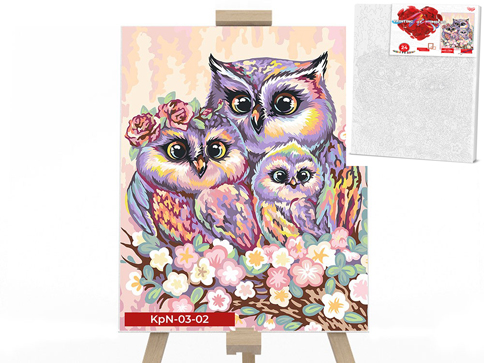 

Креативная творчество "PAINTING BY NUMBERS" 30х40см "Сова" KpNe-03-02 Danko Toys