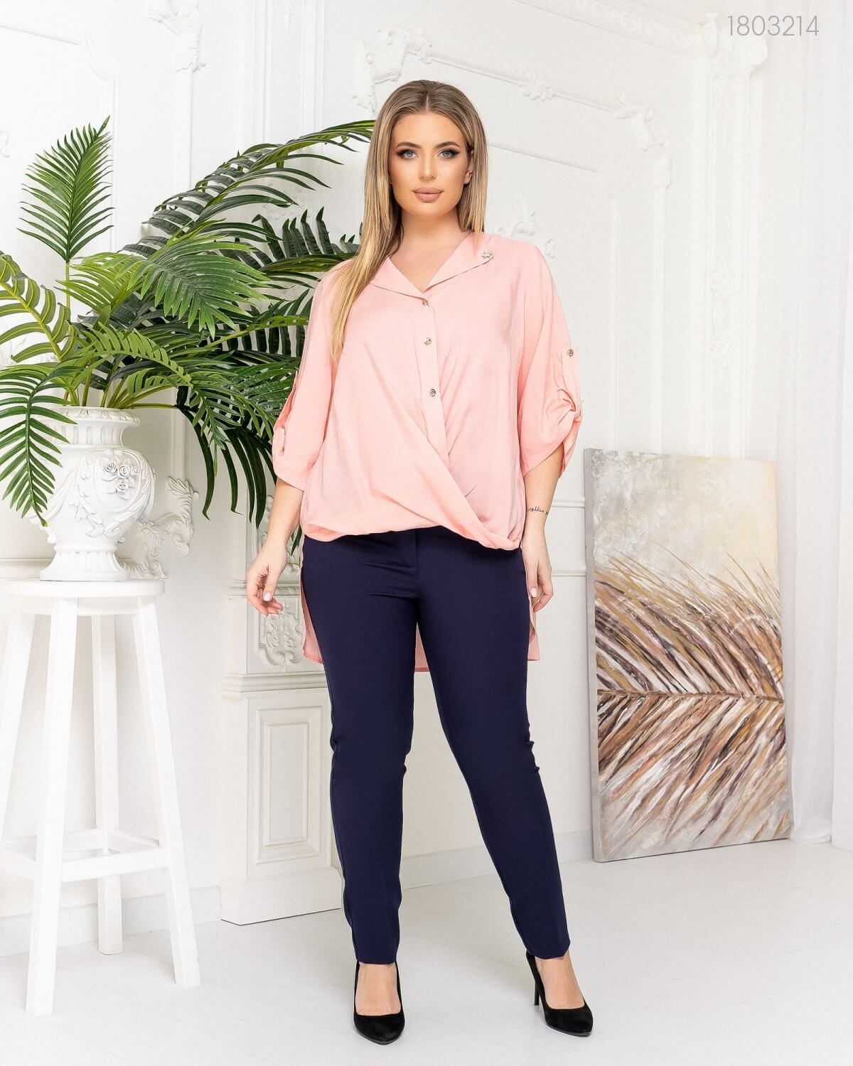 

Блузка PEONY Анкара 48-50 розовый