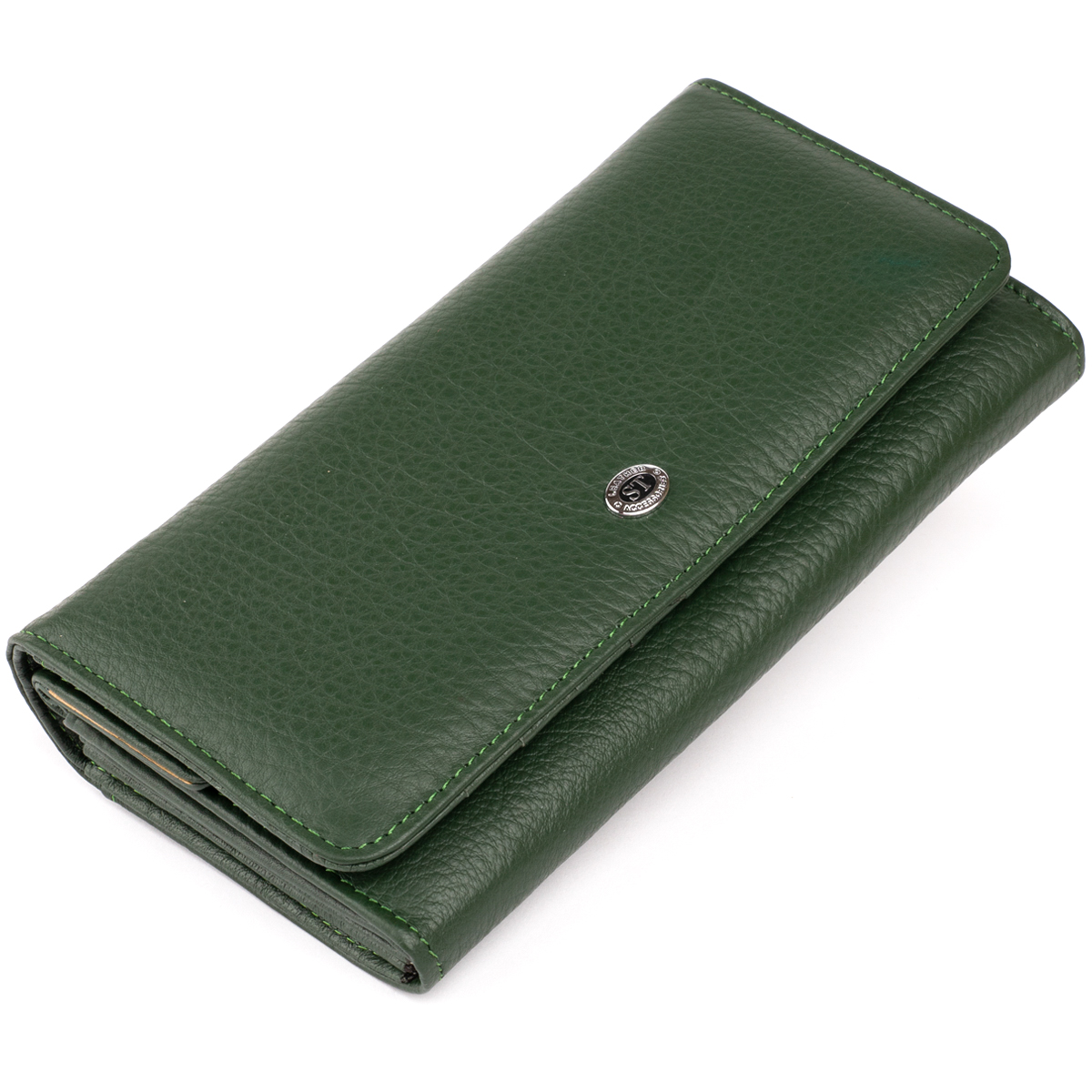 

Женский кожаный кошелек ST Leather 18,5х9,5х2,5 см Зеленый 000155188