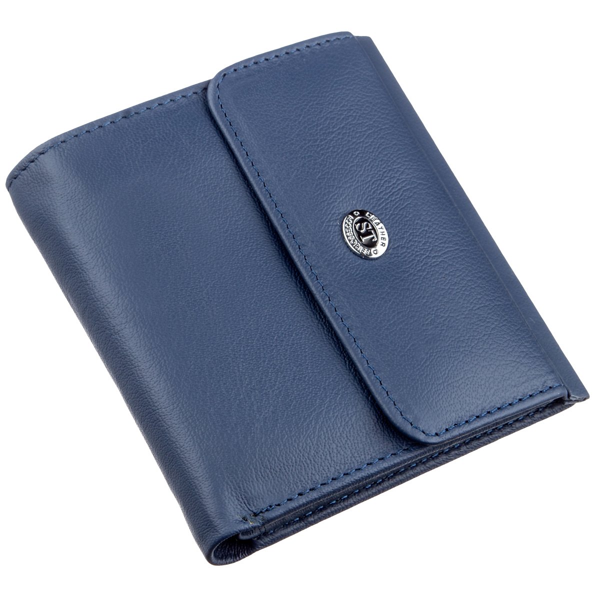

Женский кожаный кошелек ST Leather 10х10,5 см Синий 000155555